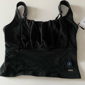 Womens (S) black Hollister ruched tank top